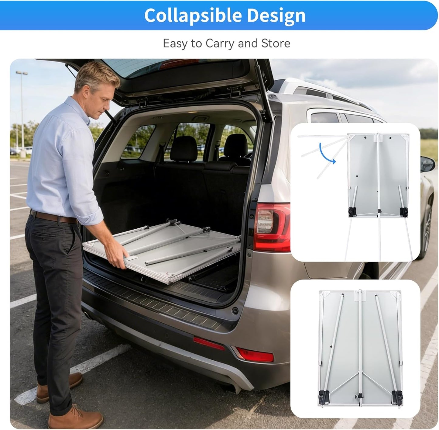 Easel Whiteboard - Magnetic Portable Dry Erase Easel Board 36 x 24 Tripod Whiteboard Height Adjustable Flipchart Easel Stand White Board for Office or Teaching at Home & Classroom (Black)