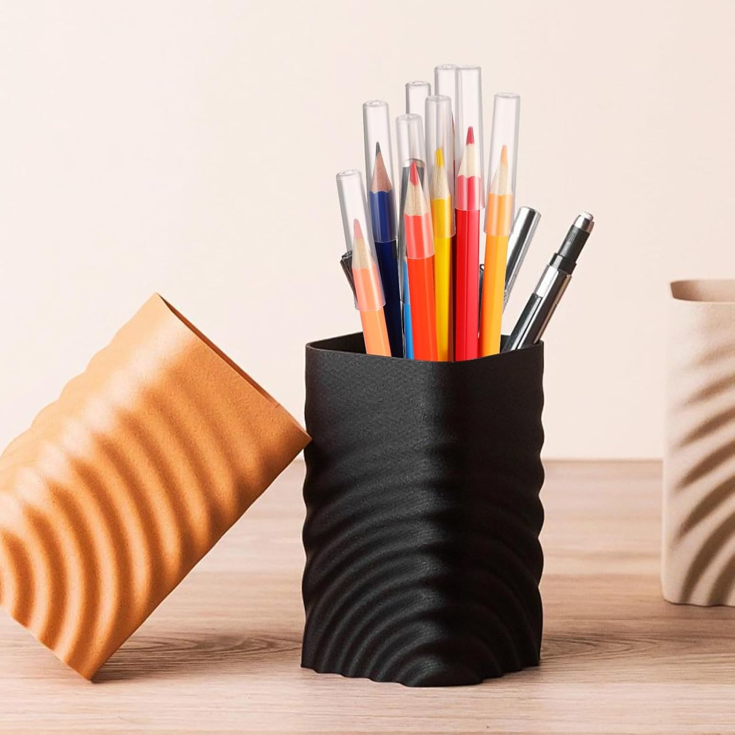 Gatuida 10pcs Plastic Pencil Caps Clear Pencil Tip Protector Cover Wooden Pen Extender Holders For Classroom School Office Student Supplies