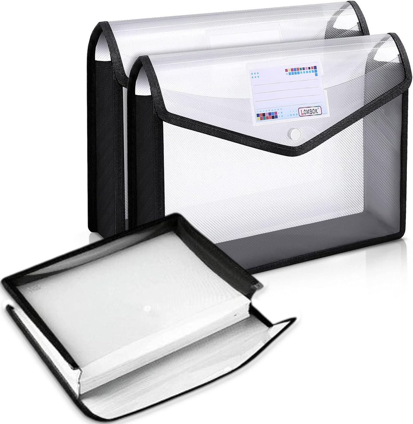Expandable File Folder Organizer for Documents, 2PCS Plastic A4 Expanding File Folders Organizer Important for Documents