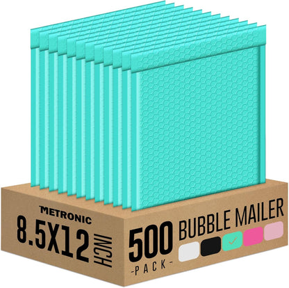 Metronic Bubble Mailers 8.5x12" 40 Pack Black Padded Envelopes Usable Size 8.5 x 11" Strong Adhesion Bubble Envelopes Medium Mailing Envelopes Bubble Padded for Small Business Shipping Books Clothes