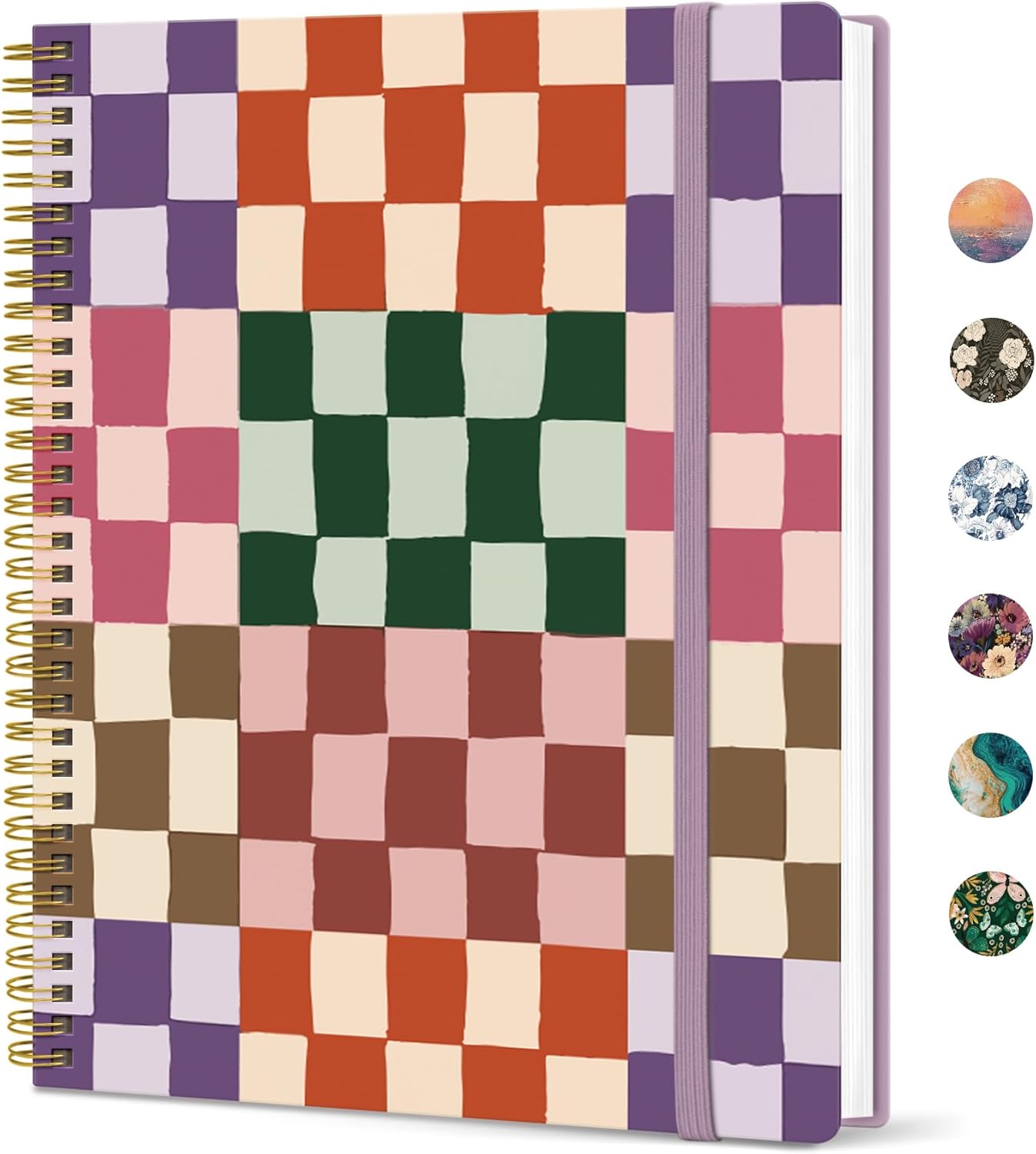 Taja Large Spiral Lined Journal for Women, 8.5" x 11" Notebooks for Work Collge Ruled, A4 Aesthetic Cute Journaling Notebooks for Writing, Plastic Cover, Celestial