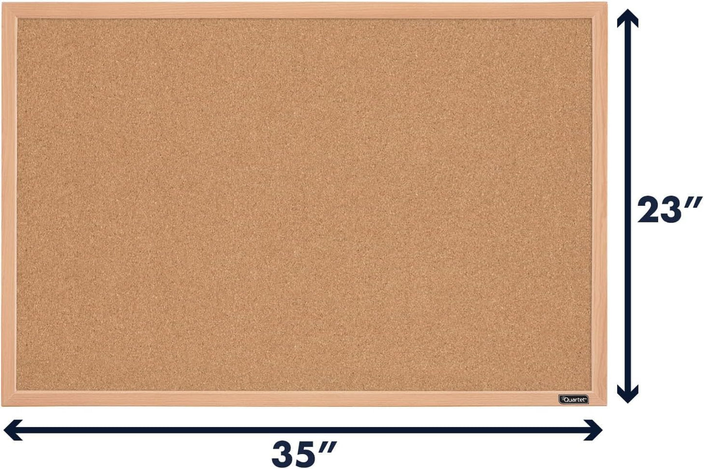 Quartet Cork Bulletin Board, Framed Corkboard, 2' x 3', Black Frame, Message Board, Vision Board (MWDB2436-BK)