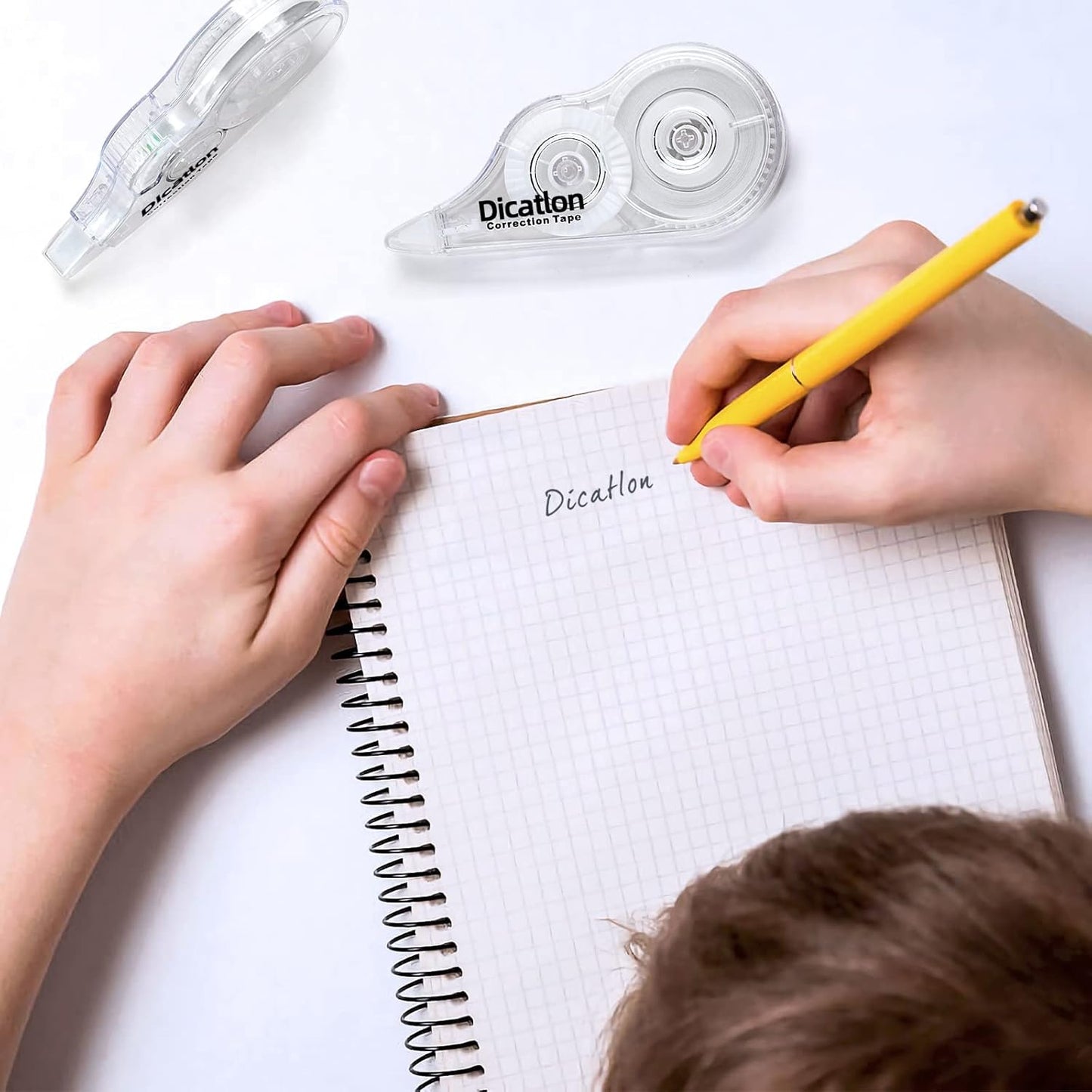 White Correction Tape 10 Pack, Easy Use Roller Applicator, Instant Dry, Jam Free PET Film, Smooth Precise Corrections for School, Office, Home,1/5" X39Ft