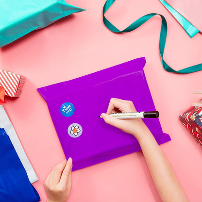 Fuxury Poly Mailers 10x13 Inch 50 Pcs, Waterproof Shipping Bags for Clothing, Strong Adhesive Shipping Envelopes for Small Business Suppliers, Self Seal Mailers Poly Bags Mailing Envelopes Purple