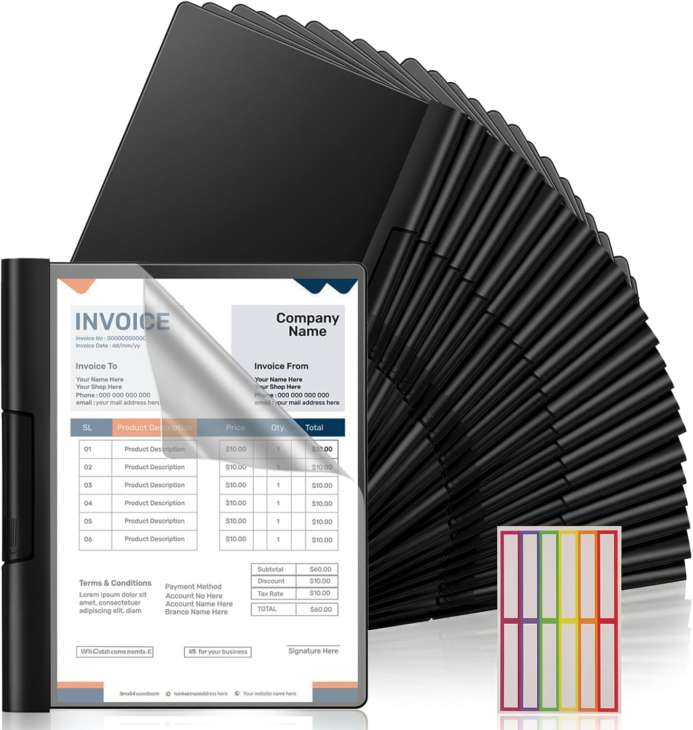 24 Pcs Clear Report Covers with Rotary Clip, 11.4 x 9 Inch Letter Size Presentation Folders Resume Folders for Business Files Report Document Interview