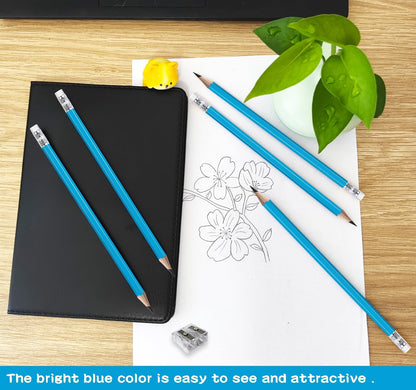 Adhere 25pcs Woodcase Pencils with Eraser Premium Pre-Sharpened Hexagon Graphite 2B pencils ideal for home, office writing including a Free Sharpener(Pink・25pcs)