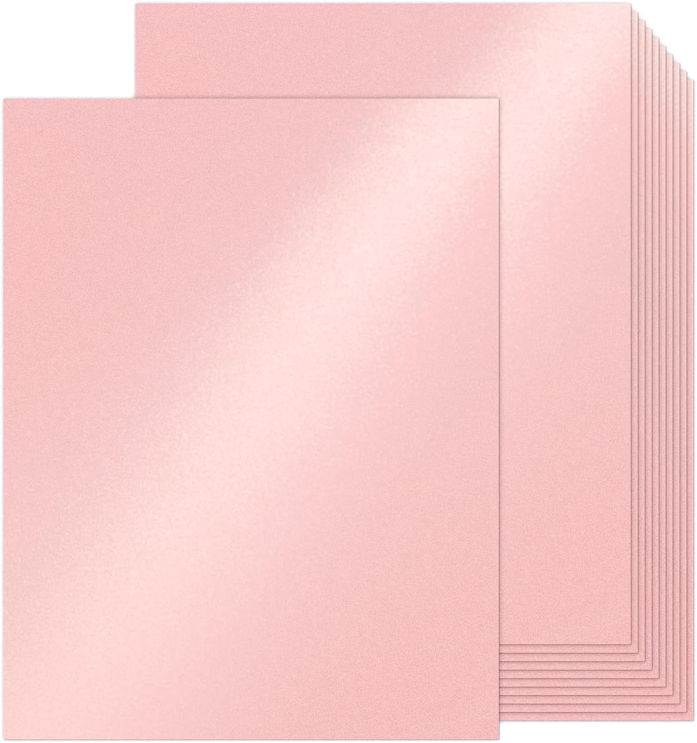 100 Sheets White Shimmer Cardstock 8.5 x 11 Certificate Paper, Goefun 80lb Pearlescent Paper for Invitations, Certificates, Crafts, DIY Cards