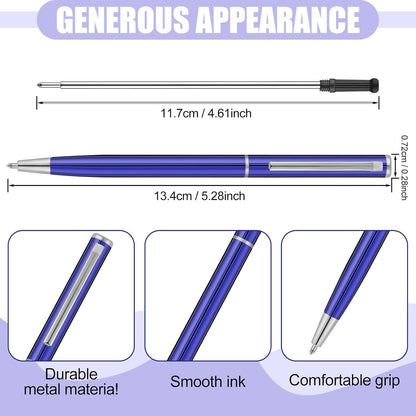 Zonon 240 Pcs Gold Metal Slim Ballpoint Pens Bulk Retractable Metallic Black Ink 1 mm Medium Point Smooth Writing Pens for Wedding Business Office Supplies Students Teachers Men Women Present