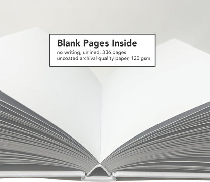 CovoBook™ Blank Hardcover | Premium Sketchbook Journal Guest Book | Photo Prop Home Decor (Black, Size 9)