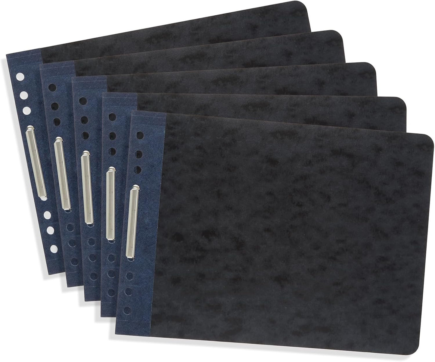 25 Blue Summit Supplies Report Covers with Sliding Bar Fastener - Black Pressboard Report Covers, Letter Size, Durable 2'' Capacity Business Report Covers