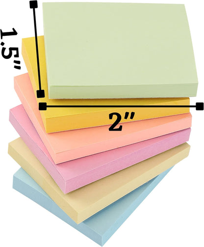 Mr. Pen- Small Sticky Notes, 1.5"x2", 36 Pads, 2160 Sheets, Bright Colors, Mini Sticky Notes Bulk, Self-Stick Note Pads, Perfect for Office, School, Home, Study & Organization