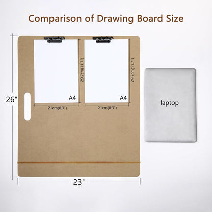 13" x 17" Artist Sketch Board with Handle - Portable Clipboard for Painting and Drawing, Art Supplies for Adults by TX Liteart