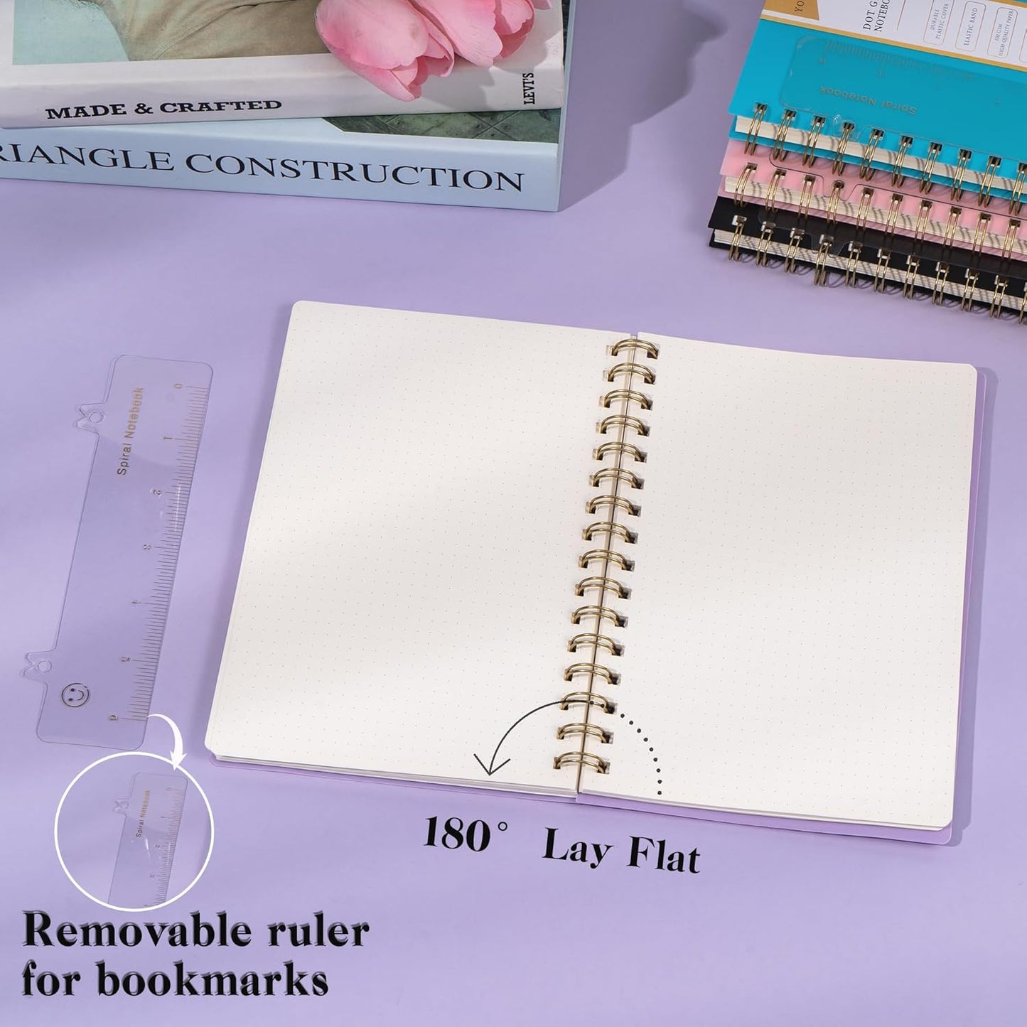 Yoment Graph Paper Spiral Notebook A5 Graphing Notebook 160 Pages Graph Paper Notebook Spiral Bound Waterproof Plastic Hardcover Spiral Journal 5x7 Grid Notebooks for Note Taking,Black