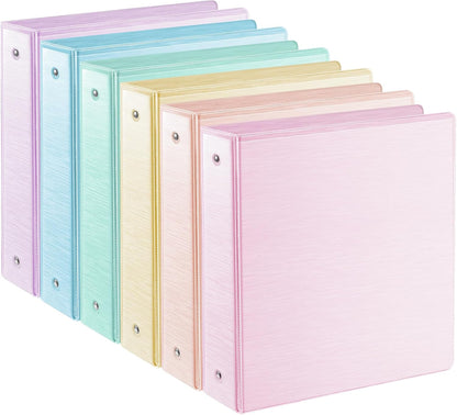 SUIN 1.5-Inch 3-Ring Binders with 2 Interior Pockets, Premium Clear View Presentation Binder Holds 325 Sheets Letter Size, Office School Home,6 Pack