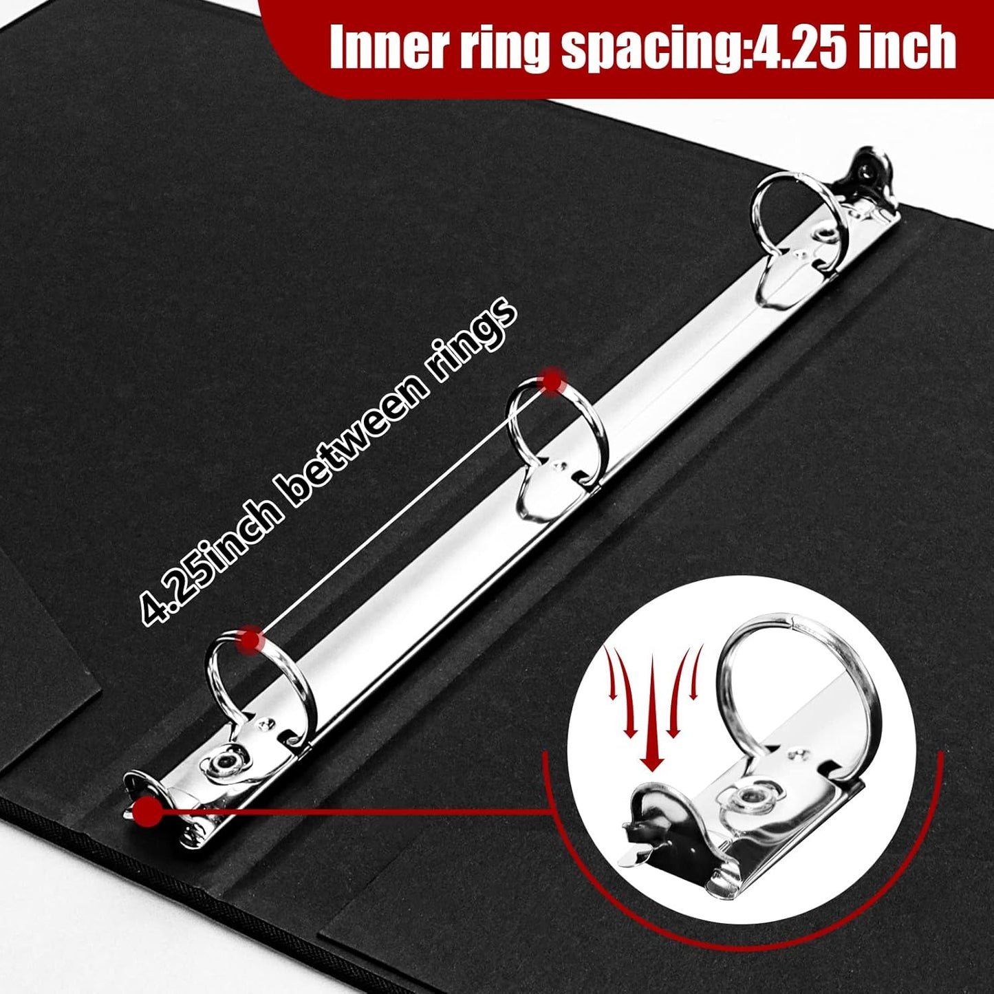 Vienrose 3 Ring Binder 1 Inch Round Rings with Linen Fabric Cover, Fits 8.5 x 11 Inch Paper, Durable Organizer for School, Office, Home, Recipes, Grey