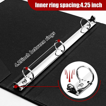 Vienrose 3 Ring Binder 1 Inch Round Rings with Linen Fabric Cover, Fits 8.5 x 11 Inch Paper, Durable Organizer for School, Office, Home, Recipes, Grey