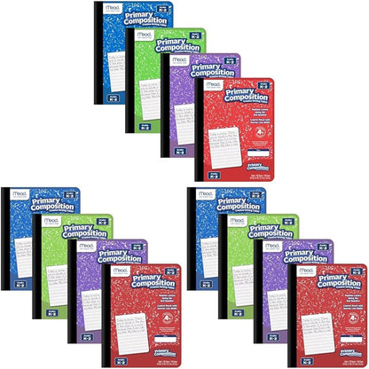 Mead Primary Composition Book, Primary Ruled Journal, Grades K-2, 7-1/2" x 9-3/4", 100 Sheets, Blue Marble (09902)