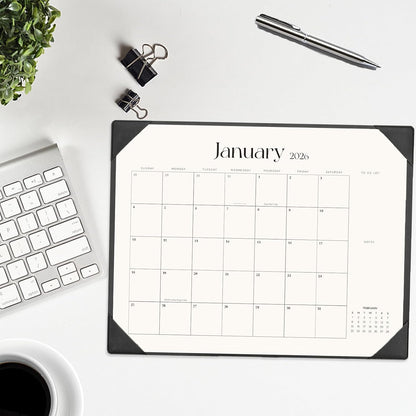 Desk Calendar 2026-2027 with Desk Mat – 22" x 17" Large Desk Pad Calendar Runs from January 2026 to June 2027, Office Supplies Desktop Monthly Calendar for Home & Office