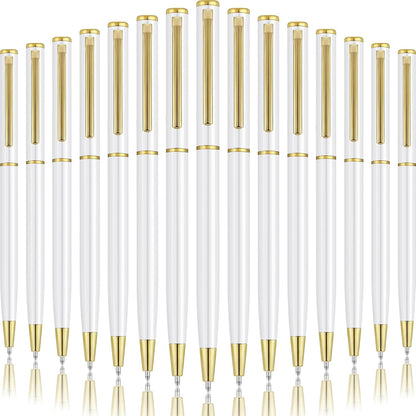 Zonon 240 Pcs Gold Metal Slim Ballpoint Pens Bulk Retractable Metallic Black Ink 1 mm Medium Point Smooth Writing Pens for Wedding Business Office Supplies Students Teachers Men Women Present