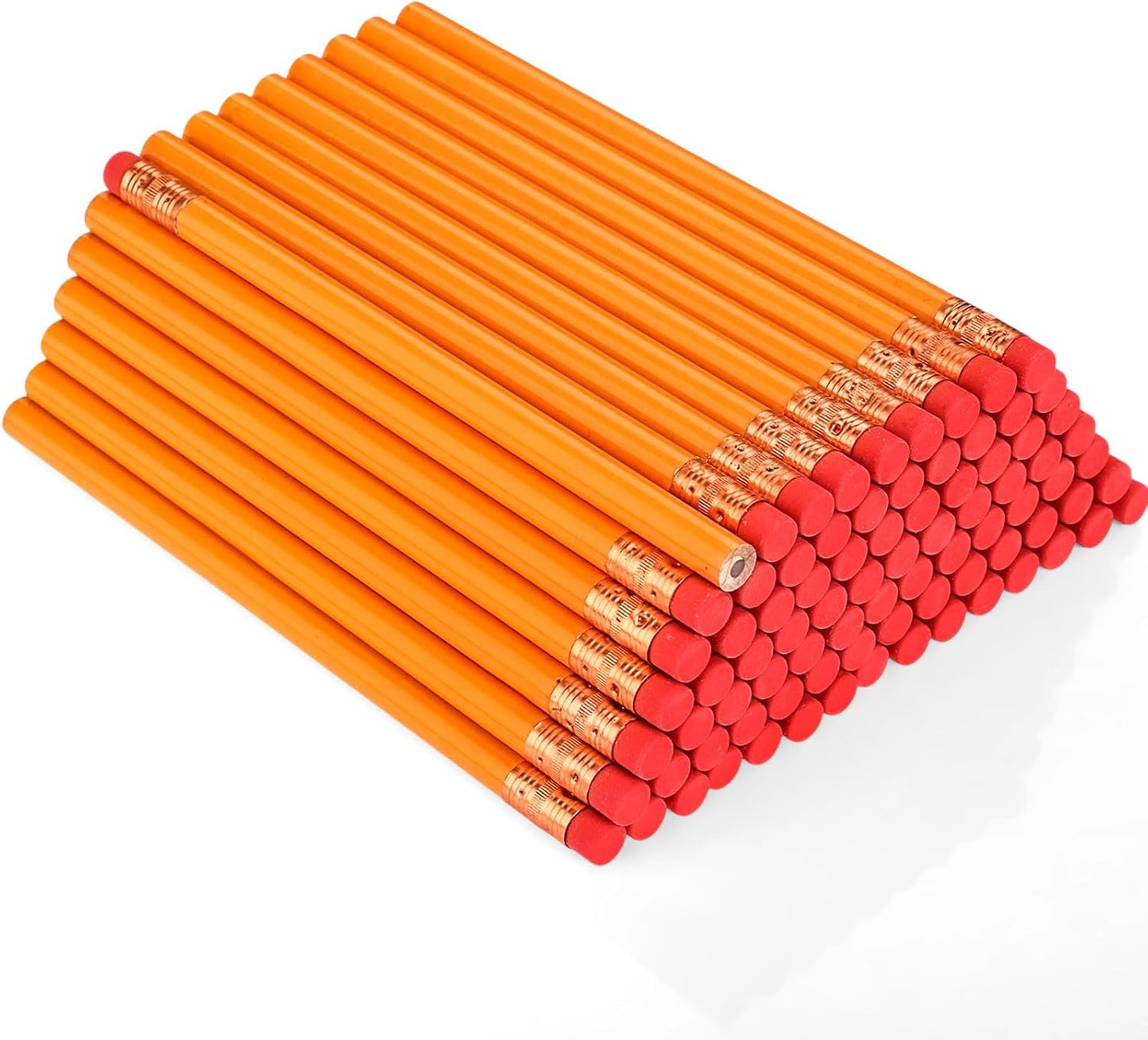 Fainne 96 Pcs Jumbo Pencil with Black Core Cedar Wooden Pencil with Eraser for Carpenters Students Teachers School Construction Woodworkers Beginners Office Workers(Red,Classic)