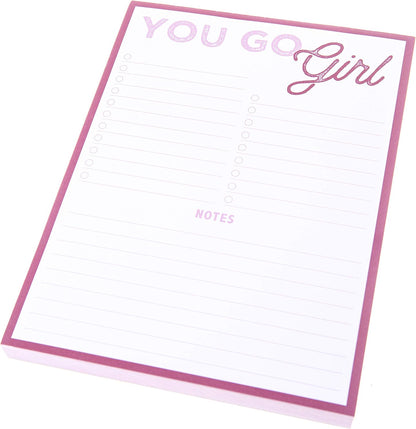 Graphique Large Notepad, Brush Strokes – 6" x 8", Cute Notepad with 150 Tear-Off Sheets, Features the Word “Notes” on Every Page – Perfect for Note Taking, List Making, and More