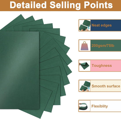 Silunkia 120 Sheets Cream Shimmer Cardstock 8.5 x 11 Off White Paper, 250gsm/92lb Premium Glossy Paper Card Stock for DIY Cards Making, Wedding Invitations, Anniversaries, Business Cards, Menus