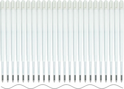 U-RIGHT 24 Pcs Ballpoint Pen Refills 1.0 mm Point Black Ink