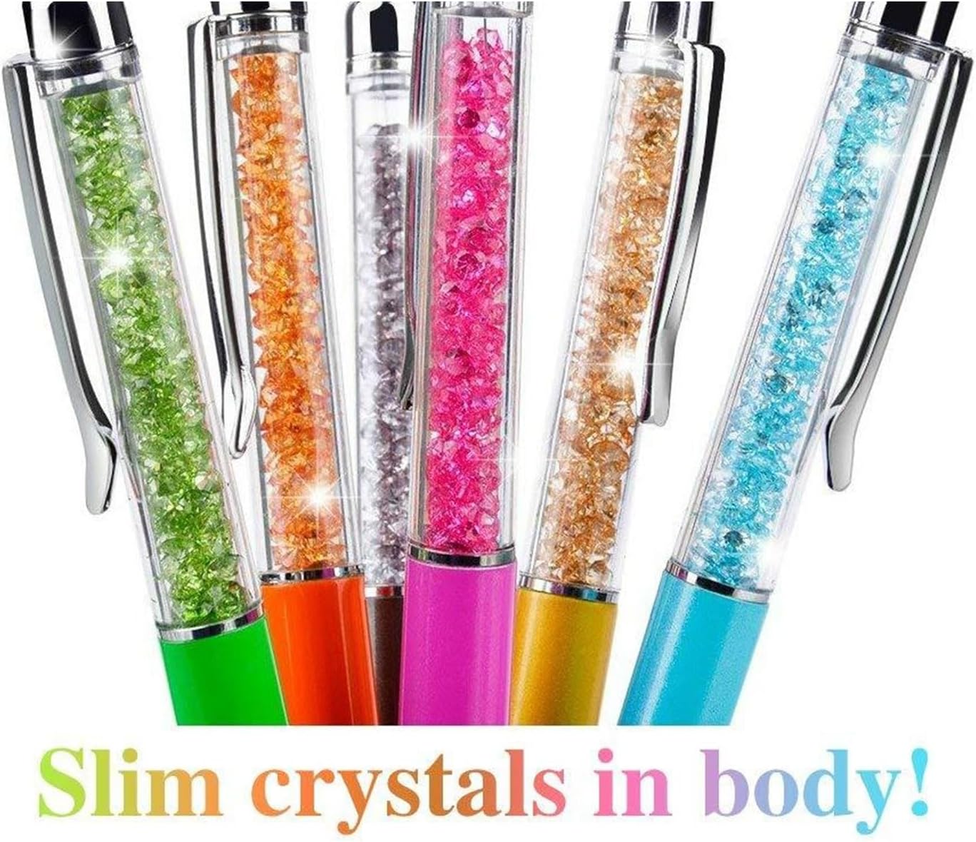 MengRan 2.75'' Mini D1 Ballpoint Ink Pen Refills for Twist Pens, Compatible with Swarovski Pen Refills (Blue Ink,Pack of 10)