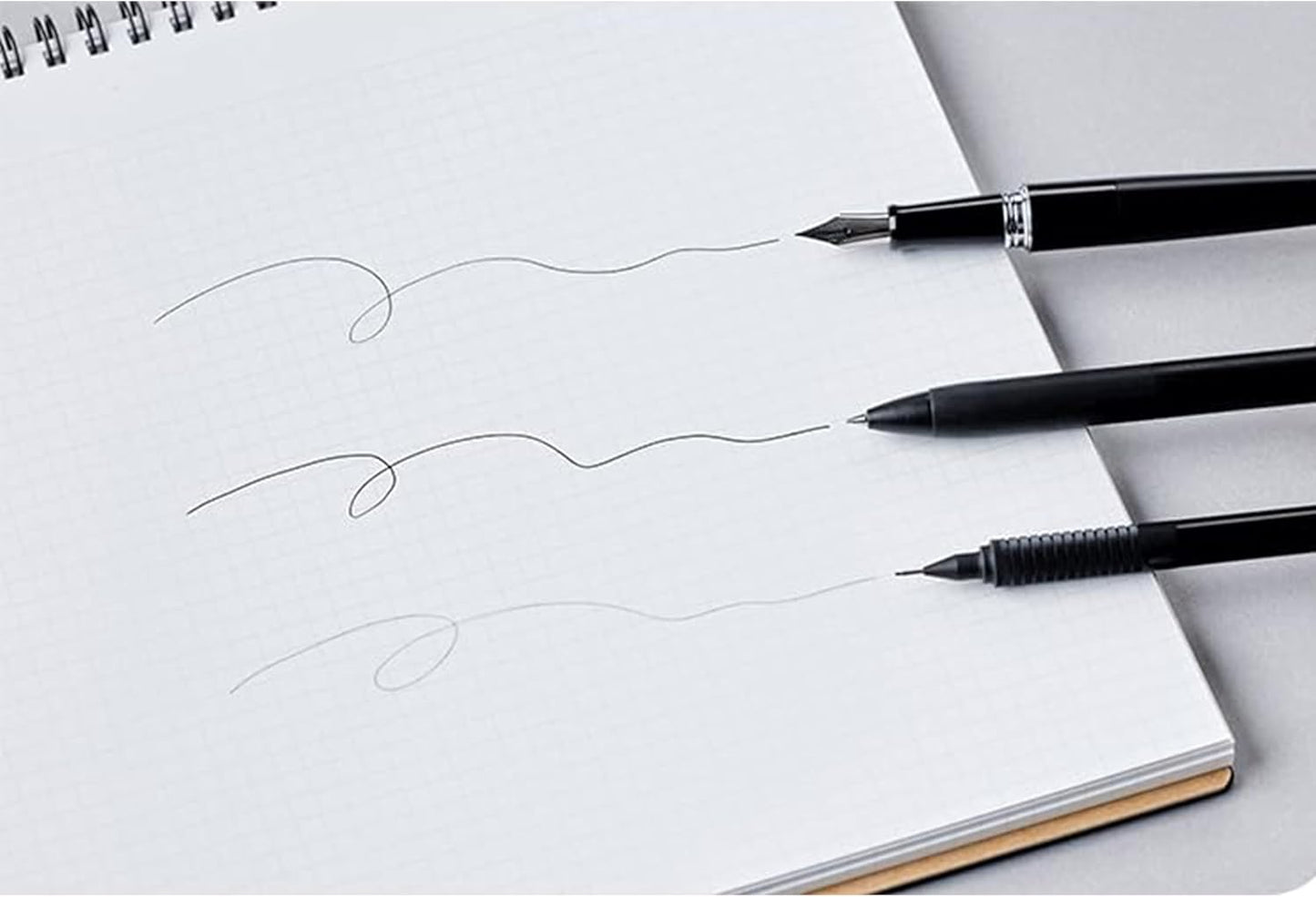Maruman Spiral Note Basic Lined Notebook- A5, 8.31" x 6.26", 150 Sheets / 300 Pages, 6.5mm Narrow Ruled Journal, Perforated Pages & Wire-Bound to Lay Flat, Sturdy Kraft Cover, Made in Japan