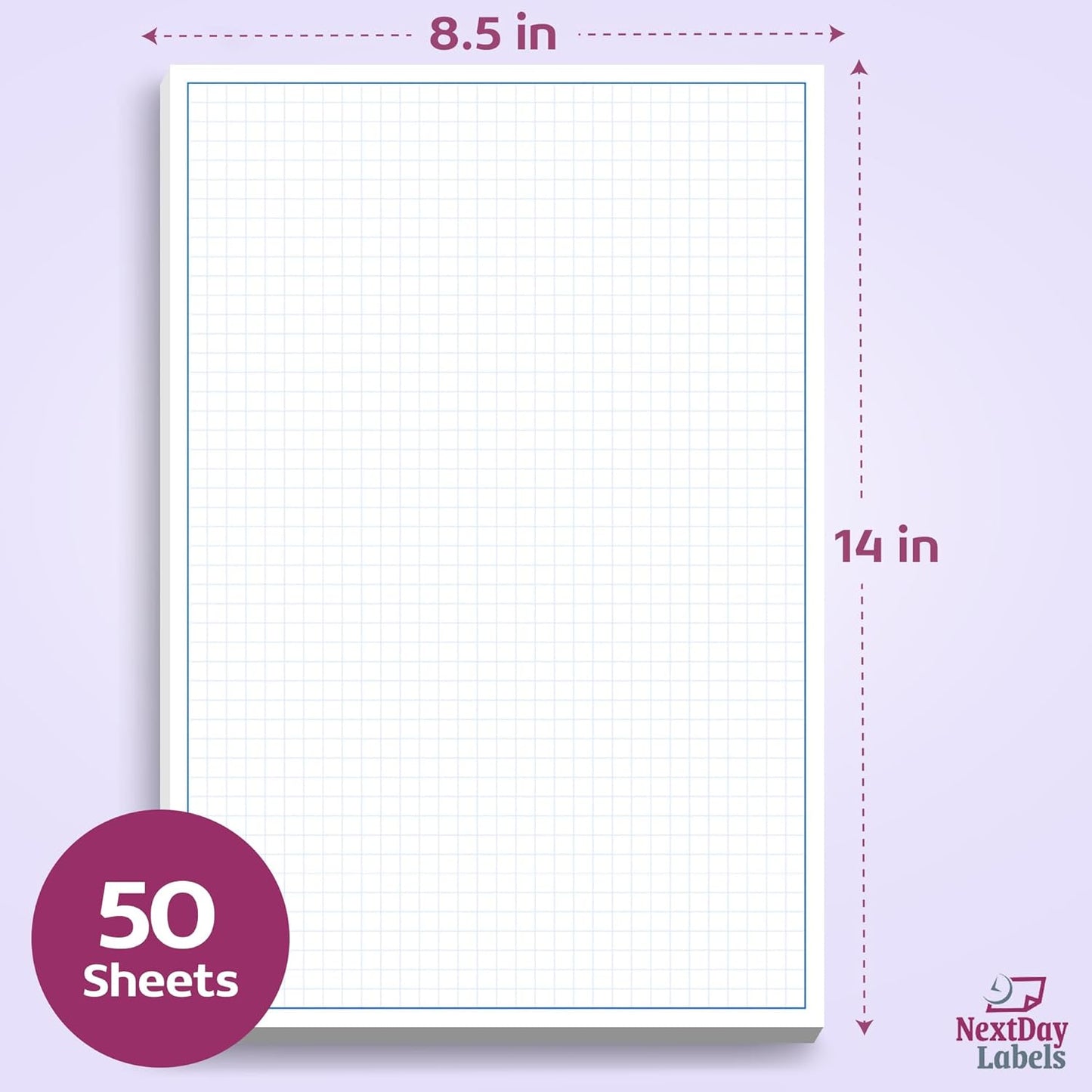 Graph Paper Pad for Blueprint Drawings, Drafting, Engineering Drawing, and Planning - Graph Paper 11x17 Blueprint Quadrille Grid Paper Pads with Blue Lines, High Brightness 50 Sheets (1-Pack)