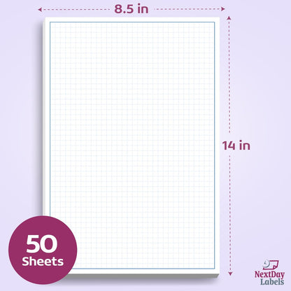 Graph Paper Pad for Blueprint Drawings, Drafting, Engineering Drawing, and Planning - Graph Paper 11x17 Blueprint Quadrille Grid Paper Pads with Blue Lines, High Brightness 50 Sheets (1-Pack)