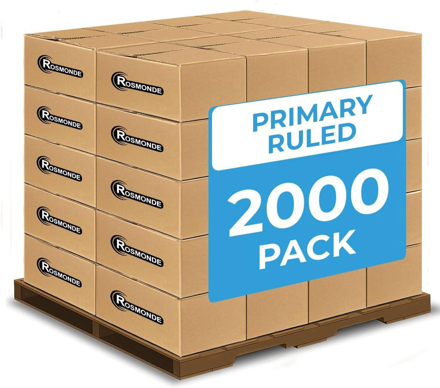 Rosmonde 12 Pack Primary Composition Notebooks, 200 Pages (100 Sheets), Primary Ruled Composition Notebook, 9-3/4" x 7-1/2", Grades K-2, Writing Dotted Lined, Assorted, Colors May Repeat