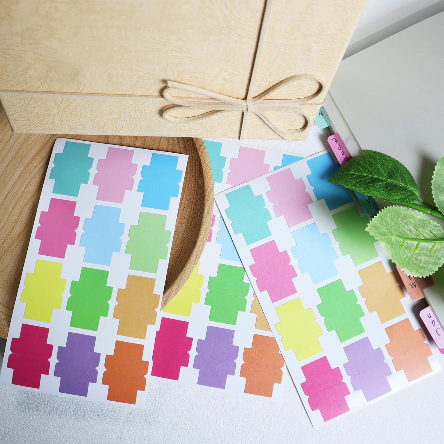 360 Pieces Sticky Blank Monthly Index Tabs Double-Sided Page Markers, Self-Adhesive & Writable Notes Flags for Labeling/Marking/Planing - Multi