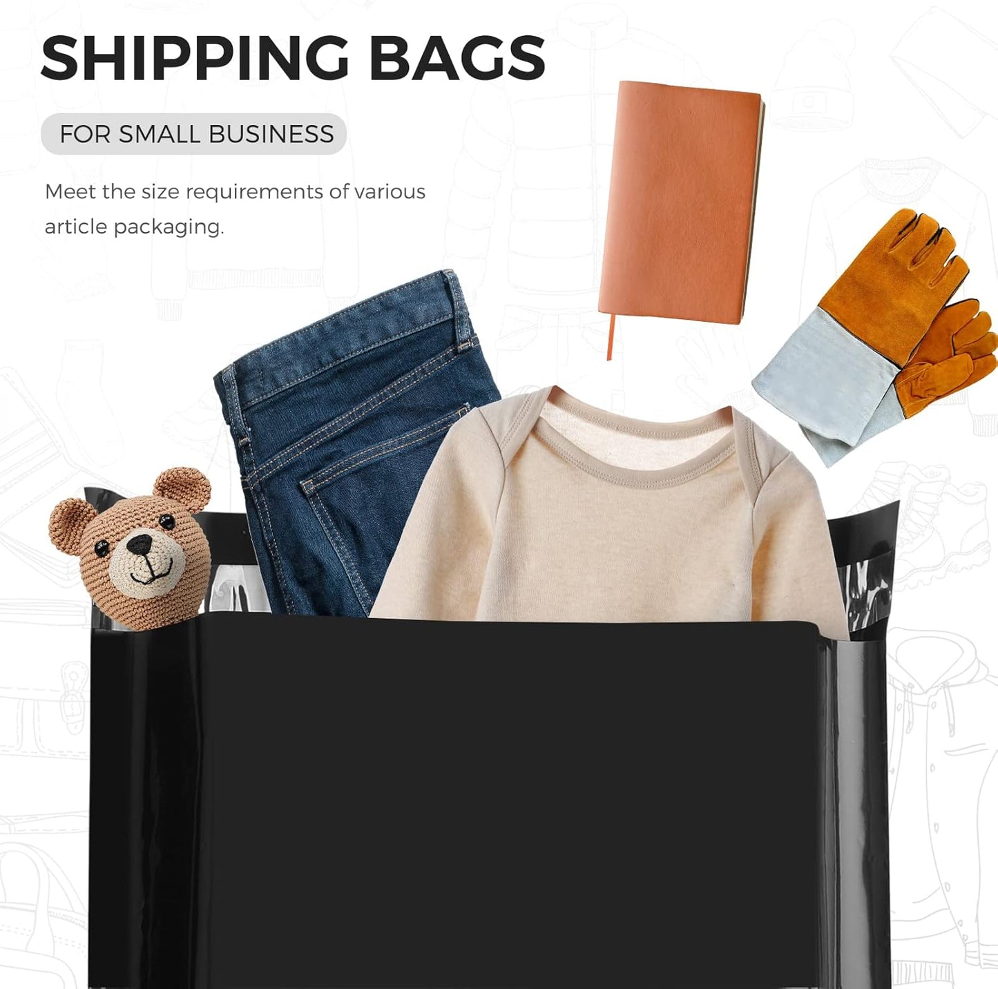 Metronic Poly Mailers 10x13 100 Pcs | Small Shipping Bags for Clothing | Mailing Bags for Small Business, Shipping Envelopes,Packing Bags in Black