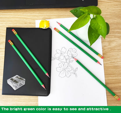 Adhere 25pcs Woodcase Pencils with Eraser Premium Pre-Sharpened Hexagon Graphite 2B pencils ideal for home, office writing including a Free Sharpener(Pink・25pcs)