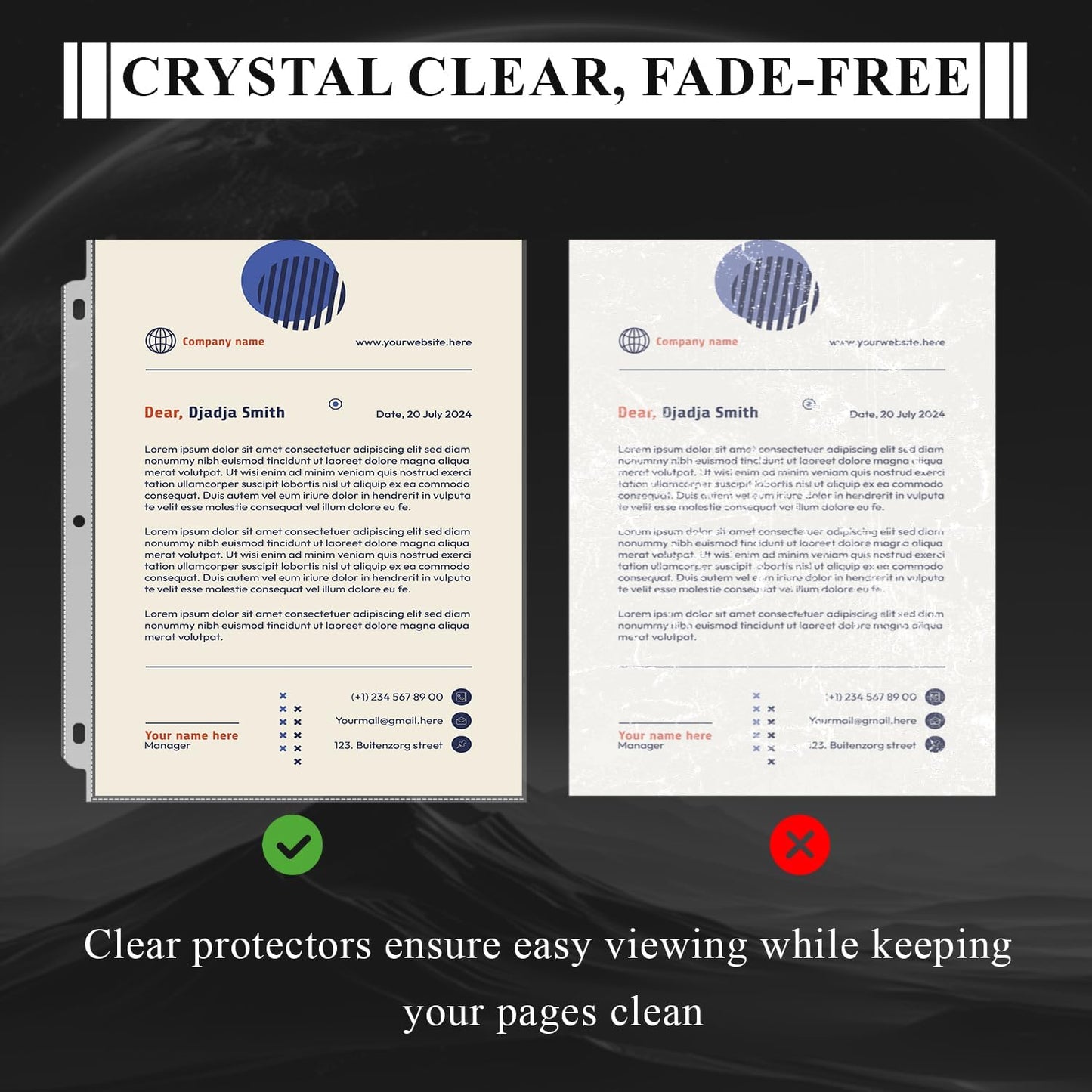 Page Protectors for 3 Ring Binder, Sheet Protectors 8.5 x 11 Inch, 200 Per Box Clear Sheet Protectors for 3 Ring Binder, Plastic Sleeves for Paper 8.5x11 Heavy Duty, Top Load & Reinforced 3-Hole.