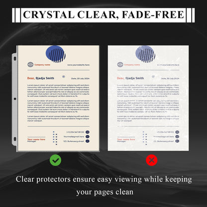 Page Protectors for 3 Ring Binder, Sheet Protectors 8.5 x 11 Inch, 200 Per Box Clear Sheet Protectors for 3 Ring Binder, Plastic Sleeves for Paper 8.5x11 Heavy Duty, Top Load & Reinforced 3-Hole.