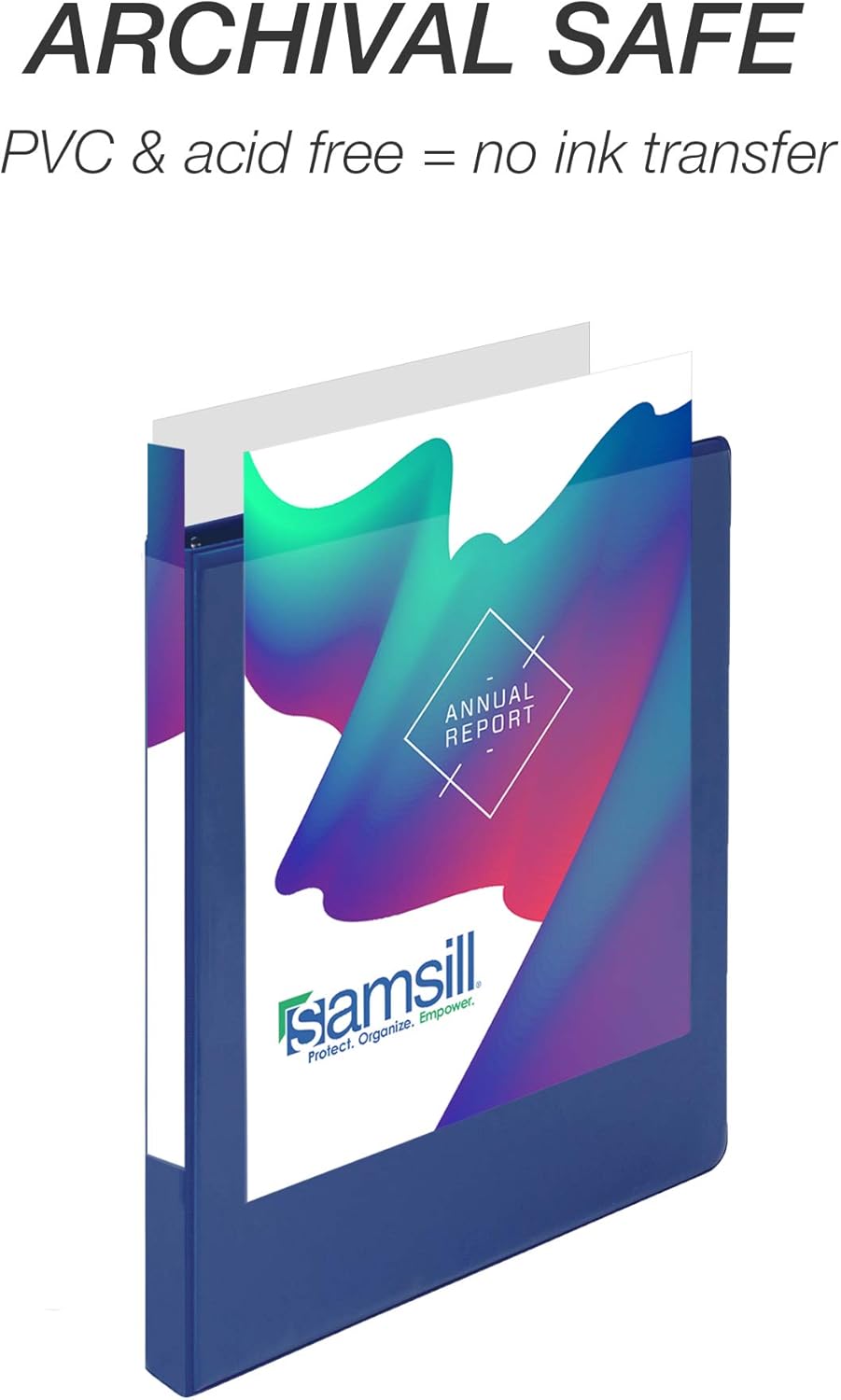 Samsill 1.5 Inch 3 Ring Binders, Economy Round Ring, Clear View Cover, 325 Sheet Capacity - for School, Home, Office - White, 4 Pack