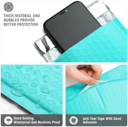 Metronic Bubble Mailers 6x10 Inch 100 Pack Black Usable Size 6x9" Opaque Padded Envelopes Waterproof Bubble Envelopes Cushioning Mailer for Small Business Mailing Makeup Jewelry Gifts