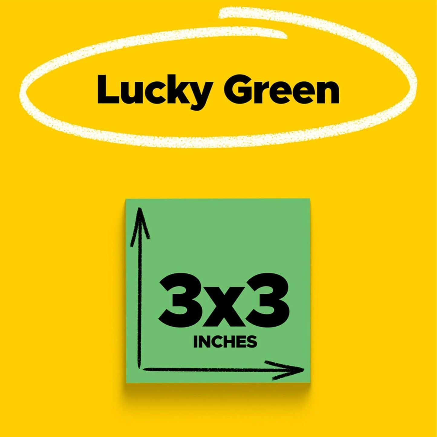 Post-it Super Sticky Notes, 5 Sticky Note Pads, 3 x 3 in., School Supplies, Office Products, for Vertical Surfaces, Monitors, Walls and Windows, First Snow White