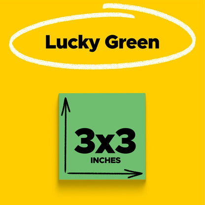 Post-it Super Sticky Notes, 5 Sticky Note Pads, 3 x 3 in., School Supplies, Office Products, for Vertical Surfaces, Monitors, Walls and Windows, First Snow White