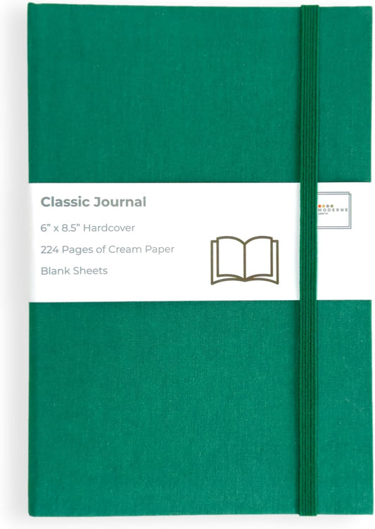 Portage Blank Hardcover Aesthetic Notebook Writing Journal – Bleed-Proof Paper Notepad for Journaling, High GSM, A5 Notebook, Cream Pages - Salmon, 6 x 8.5 Inches, 224 Pages