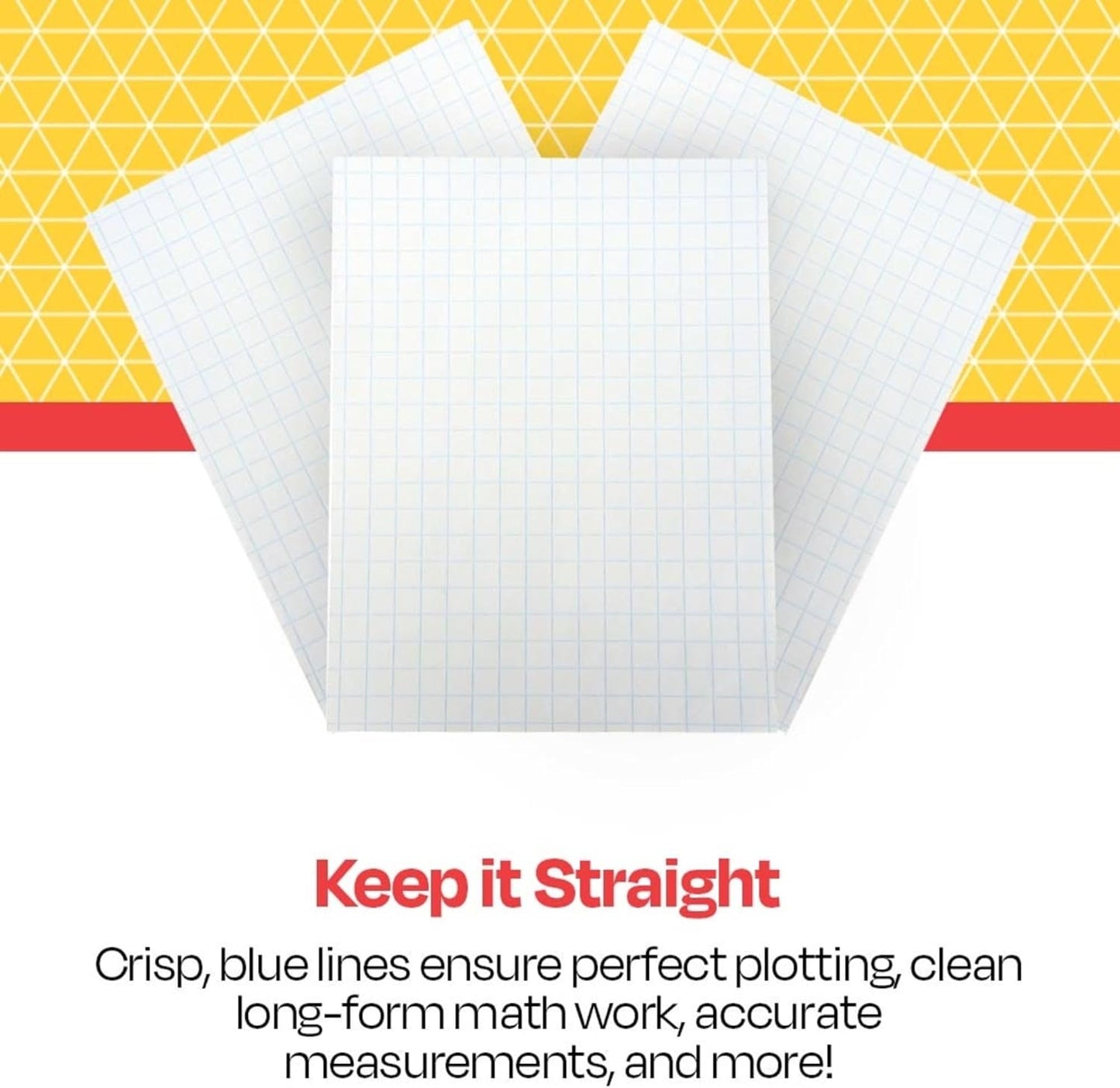 School Smart Double Sided Graph Paper, 8-1/2 x 11 Inches, 1/2 Inch Rule, White, Pack of 500 - 085279