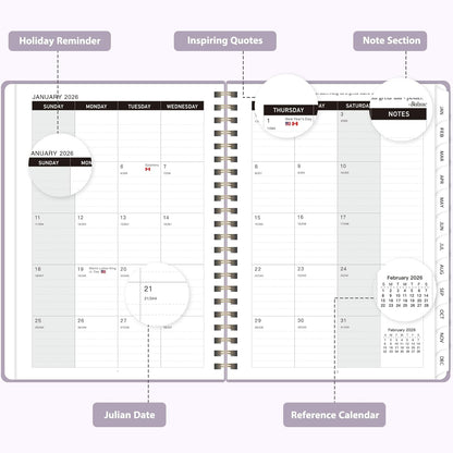Planner 2026-2027, Weekly and Monthly Academic Year Calendar Planner, July 2026 - June 2027, Daily Agenda Book for Office School Supplies, A5(6.3'' x 8.5'')