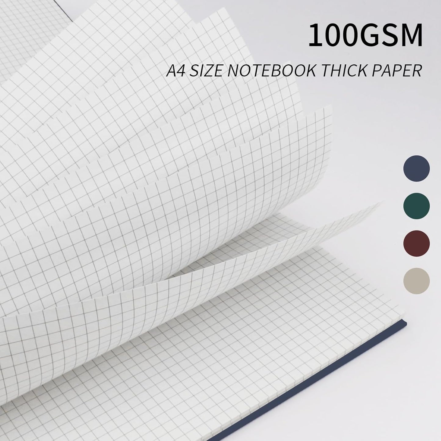 Lined Notebook Spiral Notebook 8.5" x 11"-4 Pack Large Journal Hardcover Notebook 7mm College Ruled Notebook 120 Pages 100 GSM Thick Hardcover Journal for School (LINED, Mult-color)