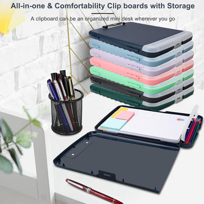 SFLHHDM Purple Clipboard, Clip Boards 8.5x11, Teacher Clipboards with Storage, Plastic Clipboard with Pen Holder, Clipboards Storage for Women Teachers Work, School & Office Supplies