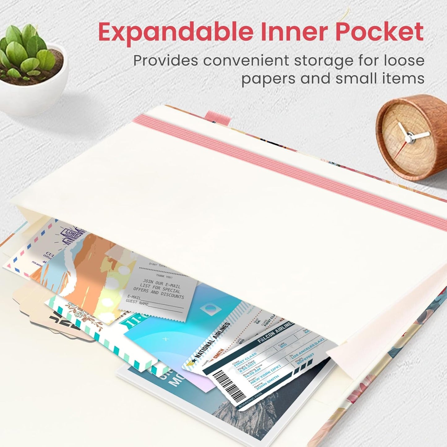 Taja Pretty Lined Journal for Women, Aesthetic Cute Hardcover Leather Journal for Writing, A5 College Ruled Notebook for Work & Note Taking, Perfect for Office School Home, 160 Pages, Meadow Flowers