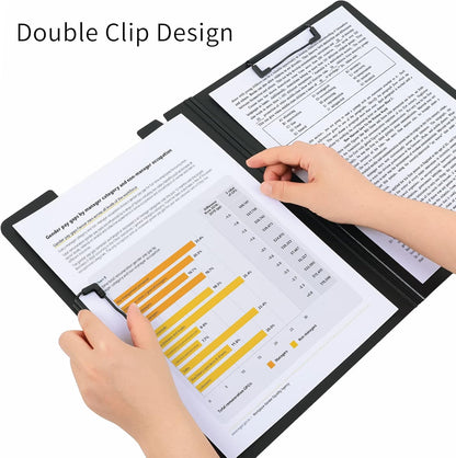 A4 Clipboard Folder,10 Pack Foldable Clipboards with Pocket for Business,Office,School or Restaurant (Black)