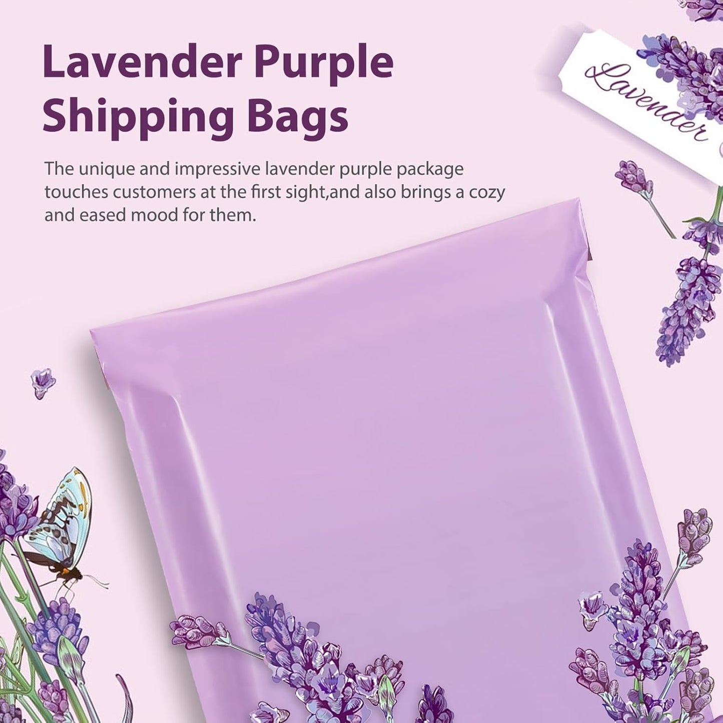 Fuxury Poly Mailers 14.5x19 Inch 50pc Shipping Bags for Small Business Mailing Envelopes for Clothing,Self Seal Shipping Envelopes Waterproof Poly bags Durable Packaging Bags Light Pink