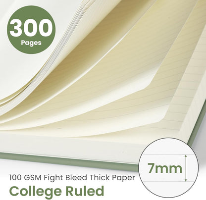 Lined Spiral Notebook Journal for Work, 300 Pages Thick B5 (7.1"x10") College Ruled Journal for Women & Writing, Hardcover Notebook for Note Taking, Perfect for Office Home School Supplies, Purple
